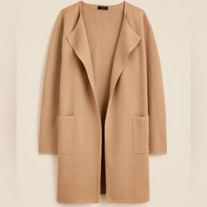 J Crew Juliette Collarless Wool Blend Open Cardigan / Sweater Blazer